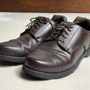 Deer Stags Times Shoes Mens 10 W Brown Leather Oxford Dress Memory Foam Comfort